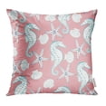 thumbnail image 1 of EREHome Bleu Étoile de Mer Hippocampe Modèle Abstrait Animal Aquarium Cartoon Aquatique Couleur Mignon Taie d'Oreiller Coussin Cas 16 X 16 Pouces, 1 of 1