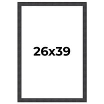 26x39 Frame Brown Rustic Solid Wood Picture Frame 1.5 Inches Wide | Interior Frame Depth 0.5 Inches