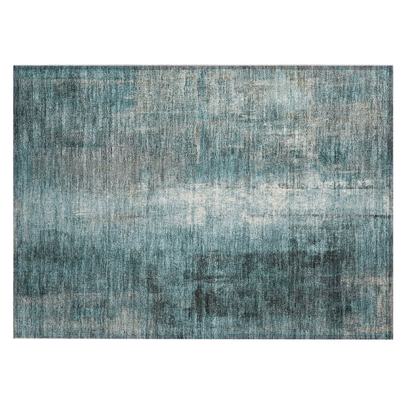 Dalyn Rugs Machine Washable Indoor/Outdoor Chantille Teal 1'8" x 2'6" Rug