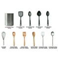 Mainstays 11 Piece Silver, Black, and Wood Kitchen Tools with Stainless