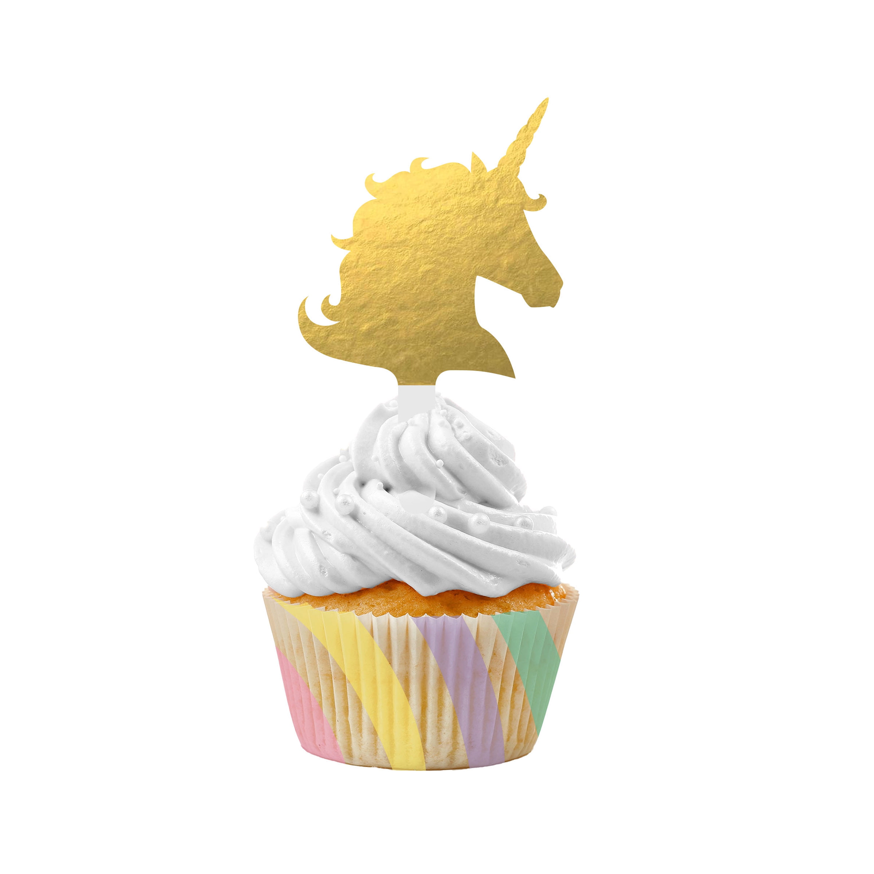 unicorn sparkle happy birthday cupcake picks pack of 12 ea walmart com