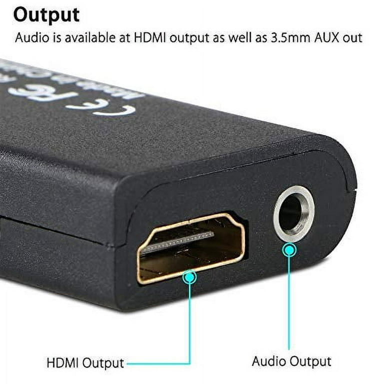 Video AV Adapter for Sony PlayStation 2 PS2 to HDMI Converter w/ 3.5mm Audio Output, for HDTV HDMI Monitor by Farenow