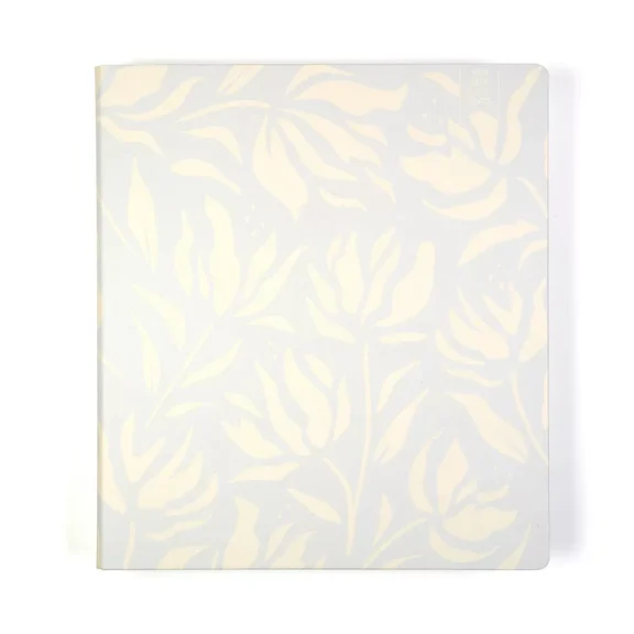 1" O-Ring Binder 220 Sheet Capacity Light Blue Graphic Floral