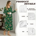 thumbnail image 5 of DISNIMO Christmas Snowflake Print Nightgown for Women Long Sleeve Nightshirt Full Length Sleepwear V Neck Soft Night Gowns, XL, 5 of 8