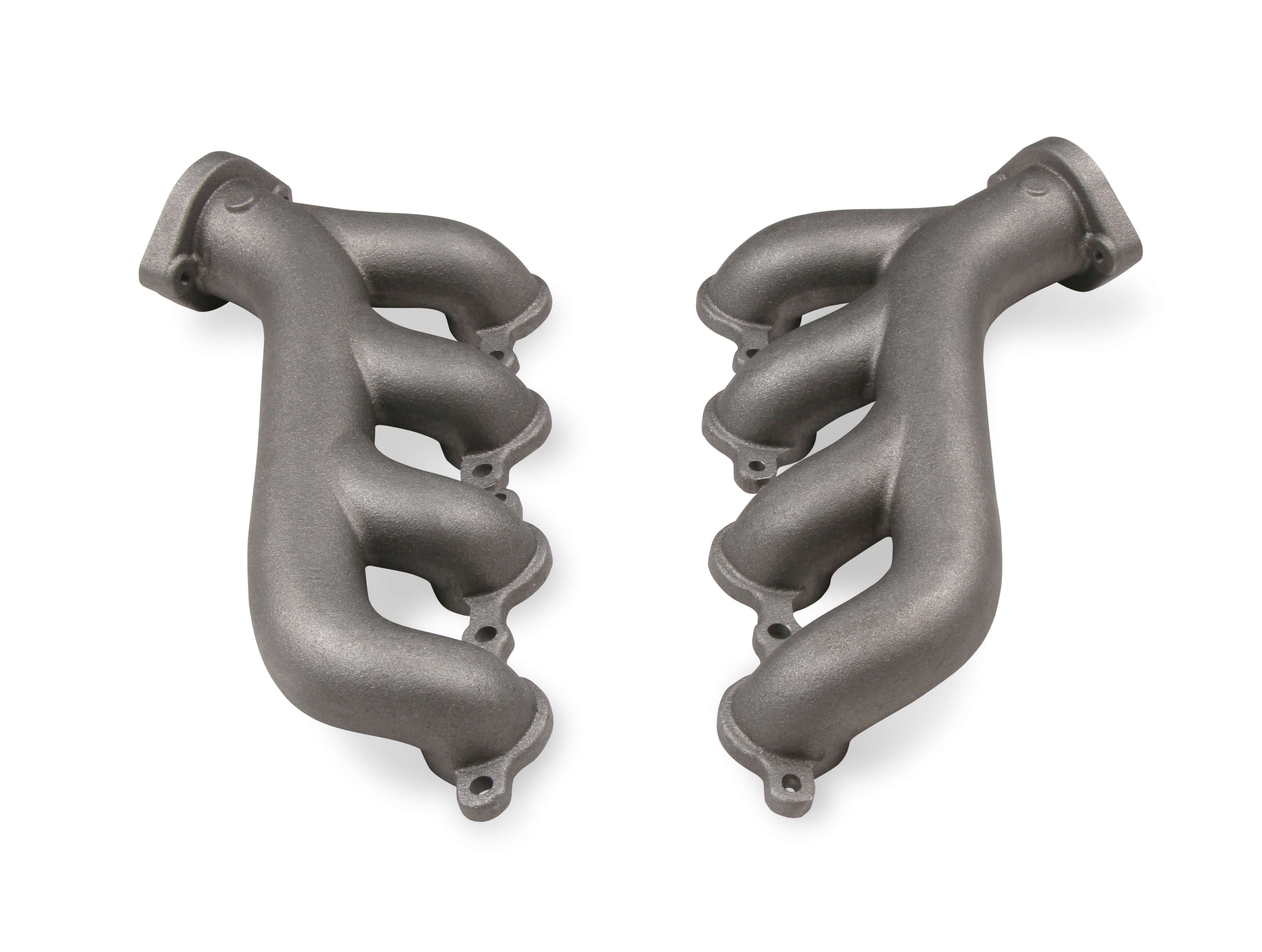 Super Shops LS Cast-Iron Exhaust Manifolds - Natural "As-Cast" Finish - Pair