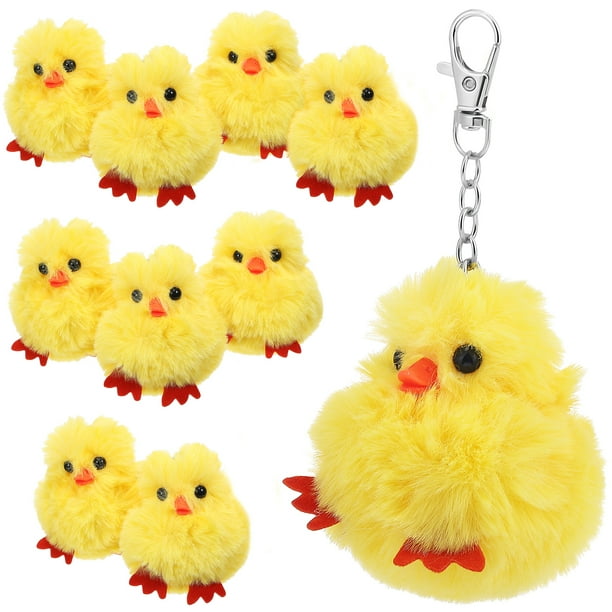10 llaveros de pato de peluche, llaveros de animales, colgantes para bolso, bonitos llaveros de Pascua, accesorios.
