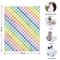 thumbnail image 4 of Pastel Color Checkered Pattern Blanket,Comfortable Soft Flannel Throw Blanket,All Season,Warm Lightweight Blankets for Sofa Bed Couch Living Room Chair,30"x40", 4 of 4