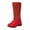 ZB-Red, variant on Splozh Little Kid Fashion Boots for Toddler Girls Combat Boots Mid Calf Lace Up Riding Boots PU Leather Side Zipper Boots for Kids White,US 13.5