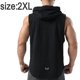 thumbnail image 2 of 3XL Sudadera deportiva negra para hombre, camisetas sin mangas, camisetas sin mangas, entrenamiento, gimnasio, culturismo, camiseta de secado rápido, 2 of 5