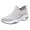 Grey, variant on Women's Platform Sneakers - Mesh Breathable Lightweight Walking Shoes with Cushioned Support & Anti-Slip Sole for Work, Casual Wear