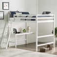 thumbnail image 4 of Pemberly Row Full Wooden Loft Bed with Desk in White, 4 of 5