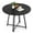 Black, variant on Resenkos 47" Round Farmhouse Dining Table for 6 with Cross Base, Rustic Brown