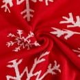 thumbnail image 3 of NTBAY Cotton Cable Knit Super Soft Warm Throw Blanket (51"x 67", Red and White Snowflakes), 3 of 5