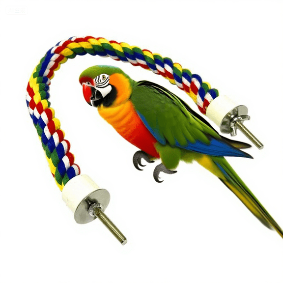 Parrot Perches for Large Birds Hammock Accessories Budgie Cage Accessories Rope Perches for Bird Cages Comfy Toy Parrot Standing Station Climbing Rope to Rotate The Bird