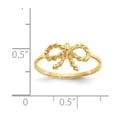 thumbnail image 4 of Solid 14k Yellow Gold Bow Ring Band Size 8.5, 4 of 6