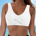 thumbnail image 2 of TOWED22 Women Bikini Top - Full Coverage Bathing Suit Top Push Up Swimsuit Tops Large Bust Swim Tops No Bottom(White,M), 2 of 9