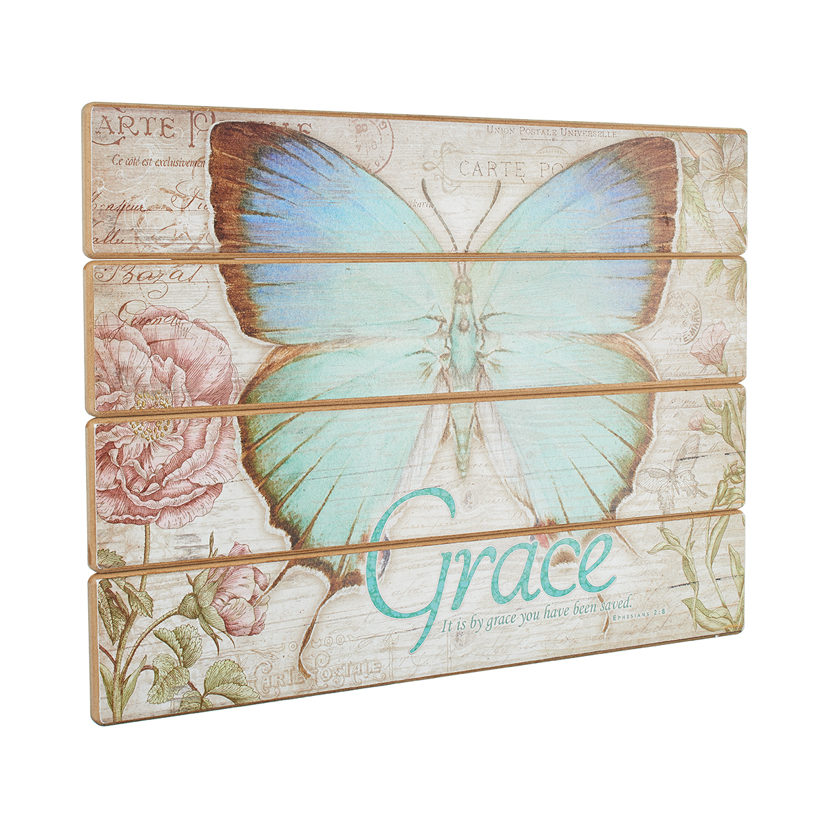 Butterfly Blessings 'Grace' Wall Plaque - Ephesians 2:8 - image 3 of 4