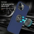 thumbnail image 2 of for iPhone 13 Mini Case, 360° Rotatable Ring Holder Kickstand Dual Layer Military-Grade Drop Tested Protection Support Car Holder Mount Magnetic Absorbing Bumper Phone Case, Blue, 2 of 7