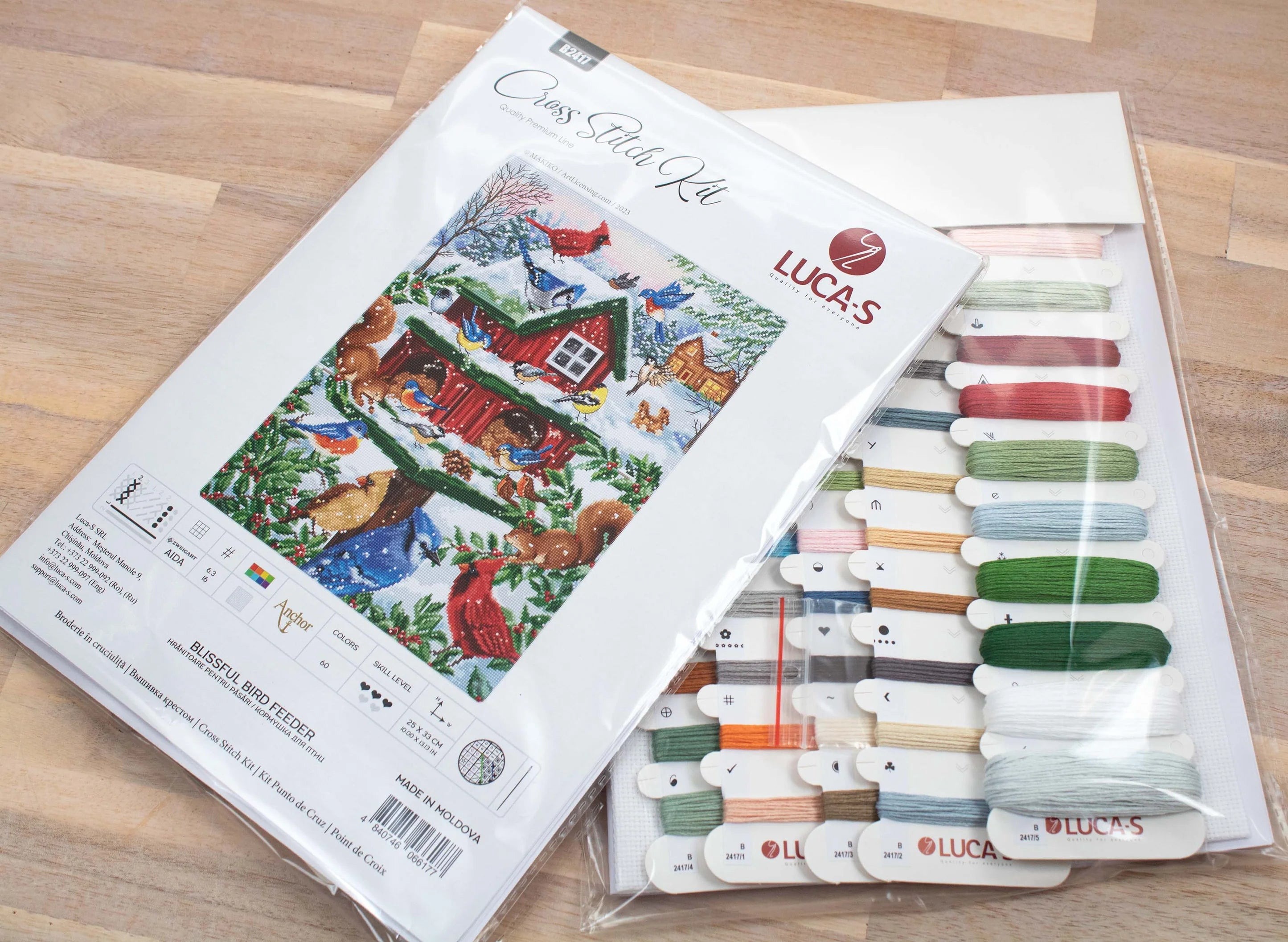 Blissful Bird Feeder B2417L Counted Cross-Stitch Kit