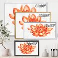 thumbnail image 4 of Designart Détail Vintage d'un Lotus Orange ART MURAL À CADRE FLOTTÉ, 4 of 4