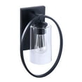thumbnail image 7 of Aspen Creative 62709-01-1, 1-Light Wall Sconce / 8-1/4" W x 12-1/2" H x 5-3/4" E, Matte Black Finish w/ Clear Glass, Bulb Not Included, 7 of 7