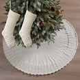 thumbnail image 6 of Farmhouse Knitted Christmas Stocking 18 Inch, Rustic Cable Knit Personalized Stocking, Boho Style Fireplace Hanging Decor for Xmas Family Holiday-1pcs,White, 6 of 7