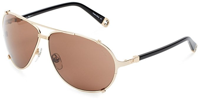 True Religion Tony Aviator Sunglasses, Black and Shiny Gold, 63 Mm ...