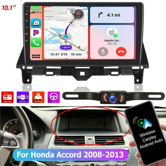 Molaner Car Stereo for Honda Accord 8th 2008-2013, 10.1 inch Android 13 Touch Screen Carplay Android Auto Car Radio Bluetooth GPS Navigation HiFi WiFi FM SWC, 2 32G