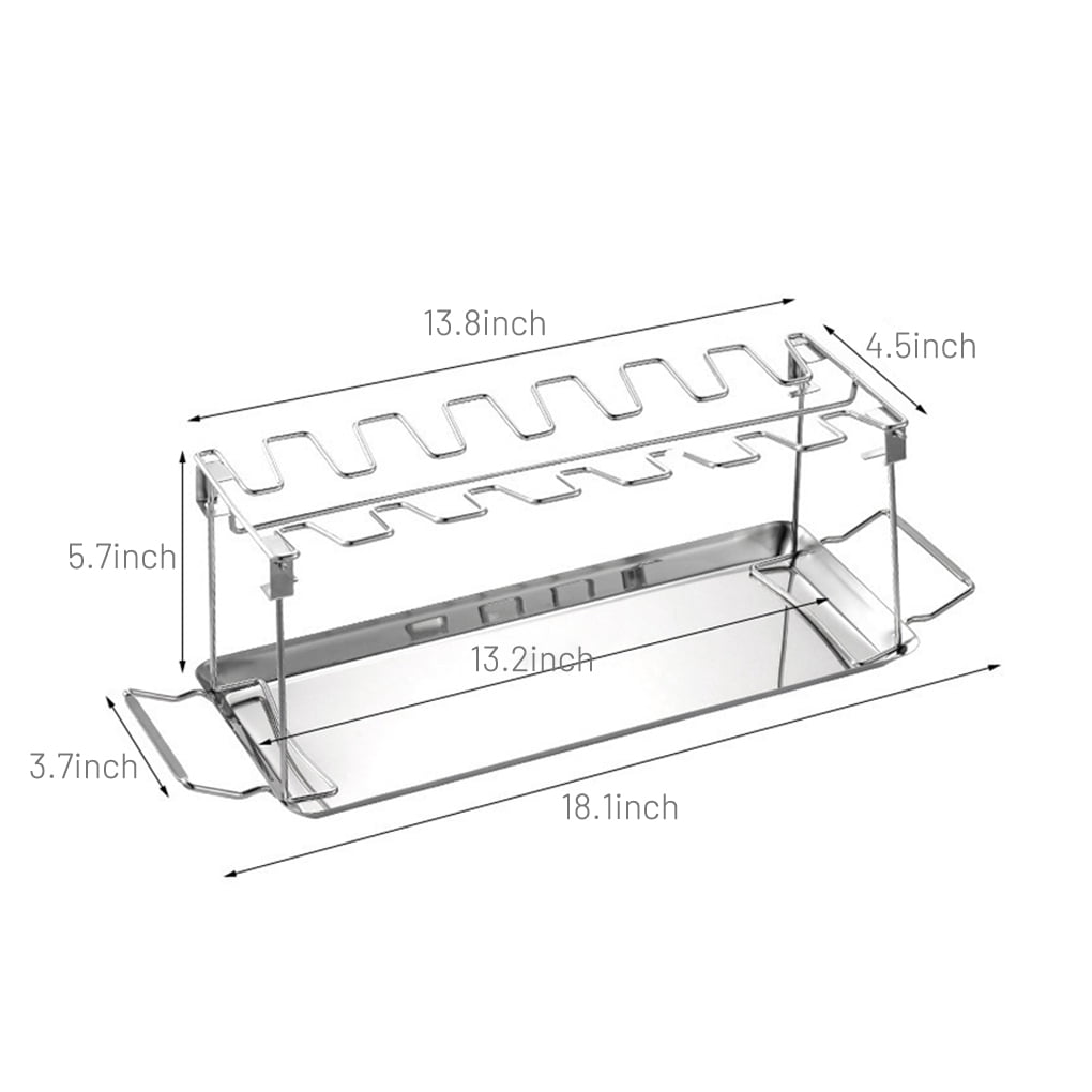 Support de Barbecue pour Cuisses de Poulet Rôtissoire Pliable Design Pliable Espaces Design Accessoires de Pique-Nique Extérieur Support Professionnel Multifonction