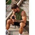 thumbnail image 4 of COOFANDY Men's 2 Pack Workout Hooded Tank Tops Bodybuilding Muscle Cut off T Shirt Sleeveless Gym Hoodies, 4 of 6