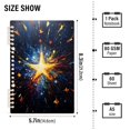 thumbnail image 3 of Stars Starry Sky Ring Binder Notebook Journey Note Diary College Ruled Spiral Notebook Study Loose Leaf Paper A5 60 Pages, 3 of 8