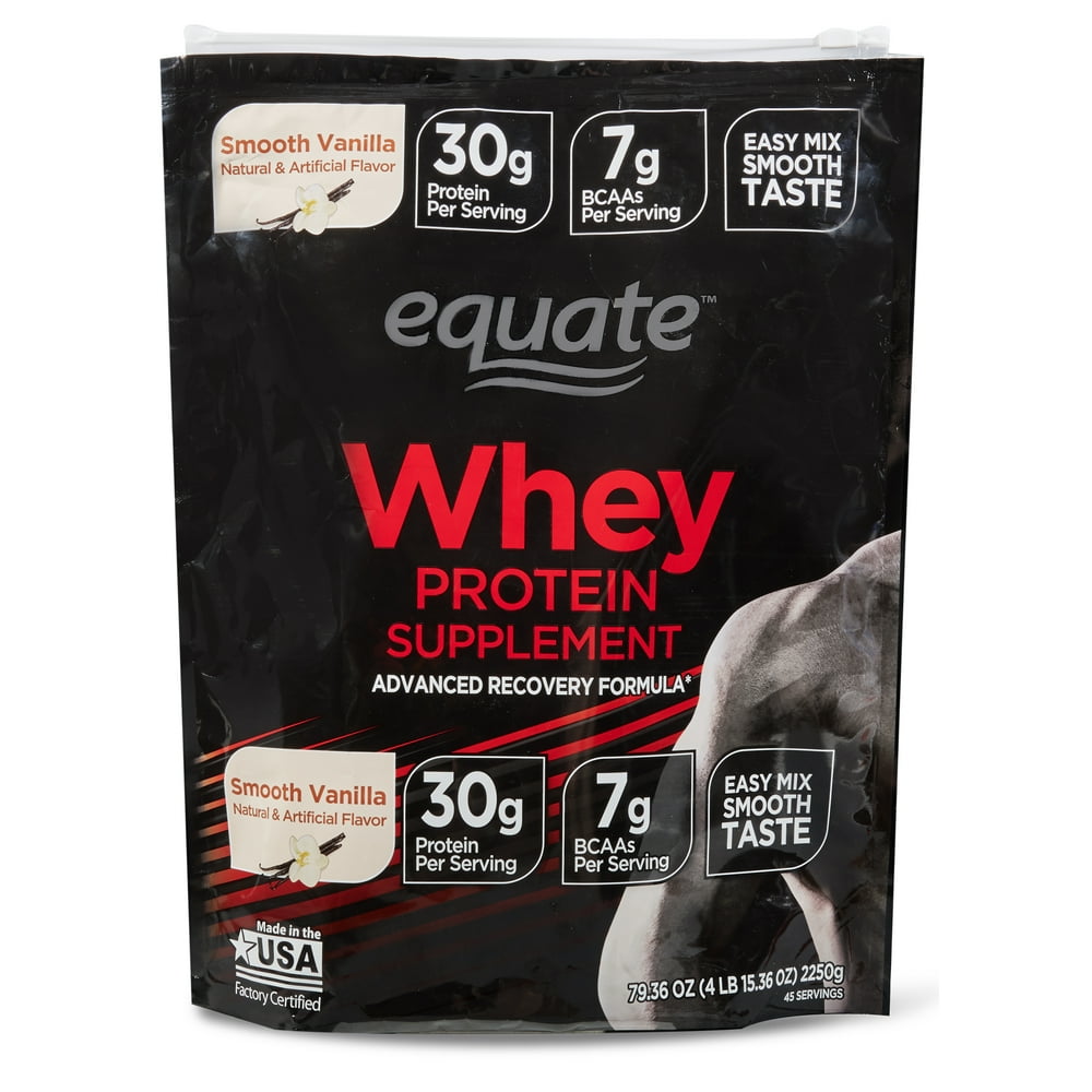 Equate Smooth Vanilla Whey Protein Supplement, 79.36 Oz.