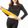 thumbnail image 3 of Conjuntos de ropa interior térmica para mujer, capa base térmica ligera, conjunto de 2 piezas, superior e inferior, negro, 3 of 8