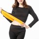thumbnail image 3 of Conjuntos de ropa interior térmica para mujer, capa base térmica ligera, conjunto de 2 piezas, superior e inferior, negro, 3 of 8