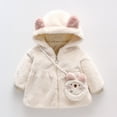 thumbnail image 2 of Vedolay Girls Jackets Girls Hooded Puffer Coat with Patch Pockets,White 6, 2 of 4