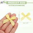 thumbnail image 2 of Uxcell 1.5 Inch Mini Satin Ribbon Bows, 100 Pcs Bowknot Flowers DIY Craft Ribbon Appliques for Gifts Yellow, 2 of 6