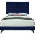 thumbnail image 3 of Meridian Furniture Elly Navy Velvet King Bed, 3 of 4