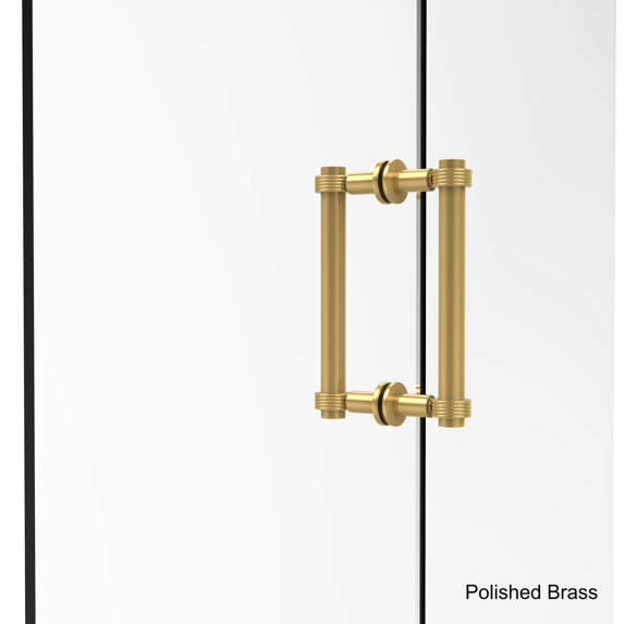 Allied Brass Contemporary 8-inch Back-to-back Grooved Accent Shower Door Pull
