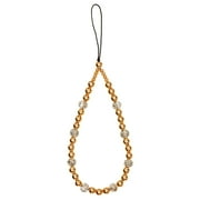 Case-Mate Cell Phone Charm Strap with Beaded Golden Crystal - Hands-Free Secure Wrist Grip
