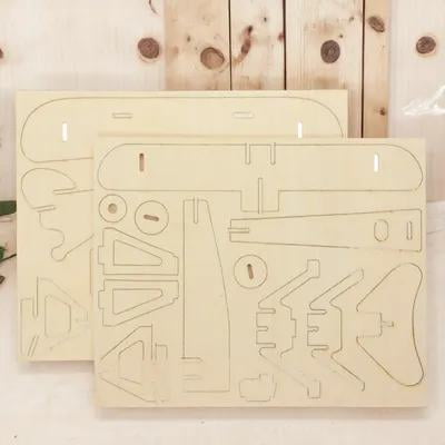 TOYMYTOY aircraft model kits 3D Aeroplane Kit Handmade Assembly for Indoor Set Light Brown