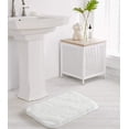 thumbnail image 2 of Bathroom Rug Non Slip Bath Mat for Bathroom (16 x 24, White) Water Absorbent Soft Microfiber Shaggy Bathroom Mat Machine Washable Bath Rug for Bathroom Thick Plush Rugs for Shower, 2 of 6