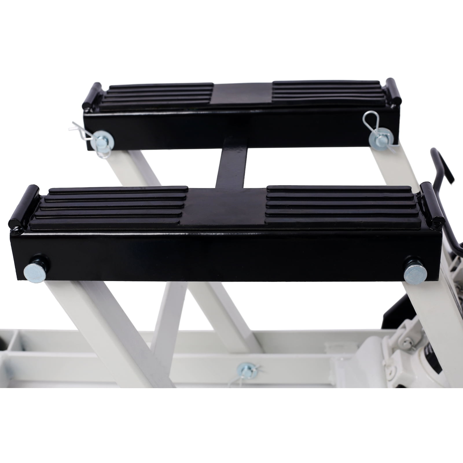 Ataucjin 1500 LBS Capacity ATV Scissor Lift Jack Hydraulic Foot-Operated Jack Stand With Swivel Casters For Motorcycle ATV UTV Powersports