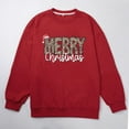 thumbnail image 2 of DEXIO Plus Size Christmas Sweatshirts for Women Merry Christmas Long Sleeve Shirts Crewneck Pullover Tops,5X, 2 of 13