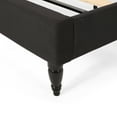 thumbnail image 6 of Noble House Liyam Queen-Sized Fabric Fully-Upholstered Traditional Bedframe, Black, 6 of 9