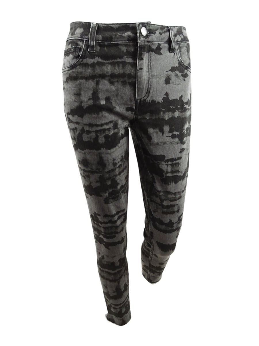 Tinseltown Juniors' Black TieDye Skinny Jeans (5, Black Tie Dye