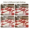 thumbnail image 7 of ODIKA 8'x10' Beige Red Abstract Mid-Century Design Washable Area Rug Organic Shapes with Modern Aesthetic Appeal Non-Slip Chair-Friendly Mat for Dining Room, Large Office, Lounge, 7 of 7