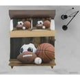 thumbnail image 3 of 3D Soccer Ball Baseball Table Pattern Quilt Cover Set Bedding Set Duvet Cover, 3 of 3