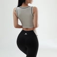 thumbnail image 2 of Sujetador deportivo de moda para Yoga para mujer, ropa interior deportiva con cuello redondo, chaleco deportivo para correr a prueba de golpes, chaleco deportivo para yoga de secado rápido, 2 of 5