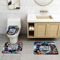 Justice League floor mat and toilet set is durable,and adds a nostalgic touch to your bathroom.