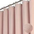 thumbnail image 6 of Zrodlmo Linen Textured Cloth Shower Curtain with hooks,Water-Repellent Washable Bathroom Curtain, 72" x 72", Pink, 6 of 7